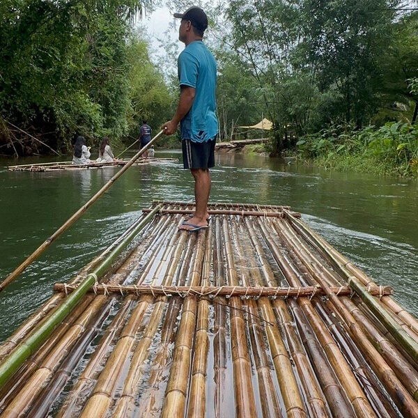 Bamboo rafting experience